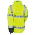 Men's Yellow Waterproof Insulated Hi-Vis Hooded Jacket